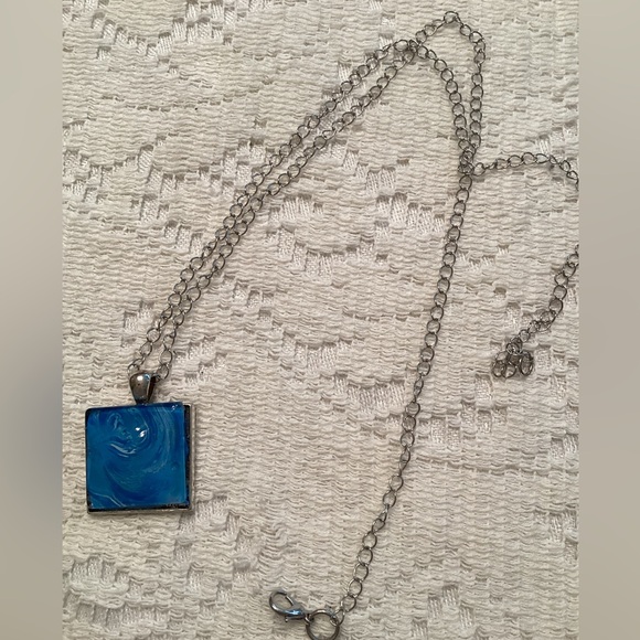 Hand Crafted Jewelry - New Handmade Blue and Silver Necklace